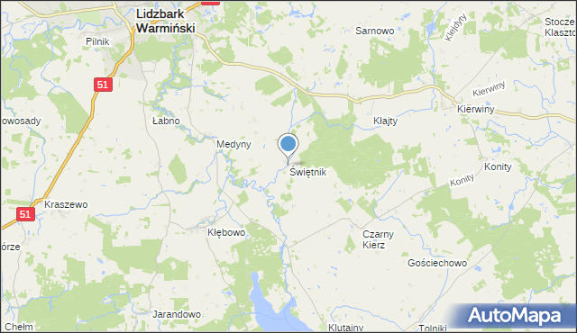 mapa Świętnik, Świętnik na mapie Targeo